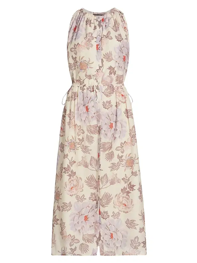 Magali Pascal Women's Mariana Floral Cotton-Blend Midi-Dress - Jasmine Light