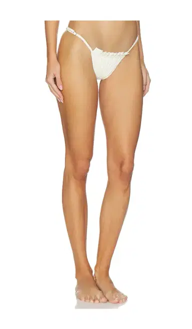 AMOR MIA Pleated Bikini Bottom | Thumbnail 2