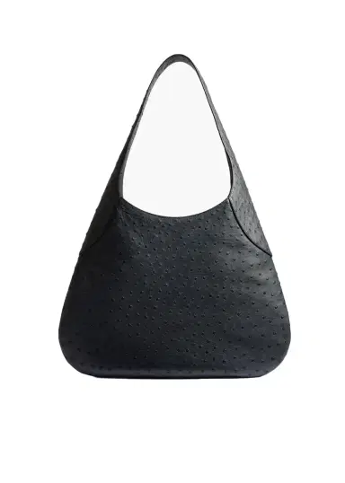 Khaite Large Joan Hobo In Midnight Navy Ostrich | Thumbnail 1 Khaite Large Joan Hobo In Midnight Navy Ostrich | Thumbnail 1