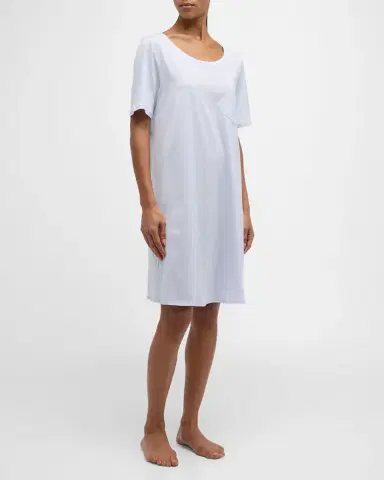 Hanro Cotton Deluxe Short-Sleeve Big Sleepshirt | Thumbnail 2