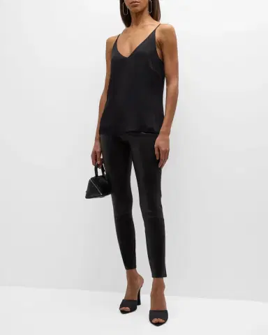 L'AGENCE Gabriella Silk V-Neck Tank | Thumbnail 2