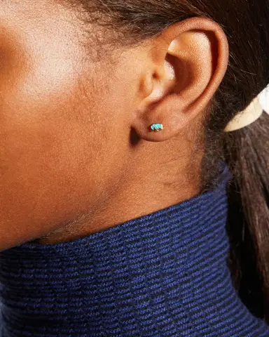 Sydney Evan 14k Mini Elephant Enamel Single Stud Earring | Thumbnail 2 Sydney Evan 14k Mini Elephant Enamel Single Stud Earring | Thumbnail 2