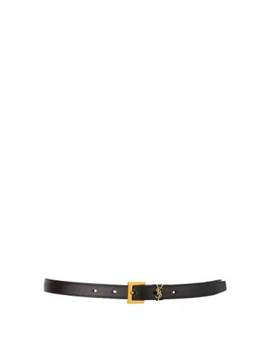 Saint Laurent YSL Monogram Leather Belt | Thumbnail 1