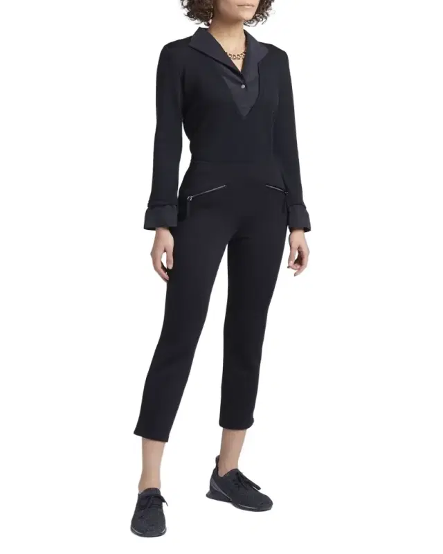 Giorgio Armani Wool Trompe L'oeil V-Neck Top