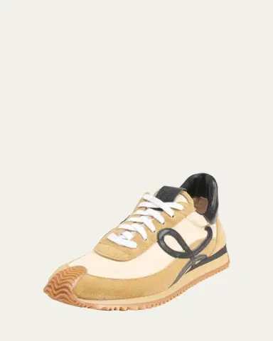 Loewe Men's Flow Runner 2.0 Nylon and Suede Sneakers | Thumbnail 3