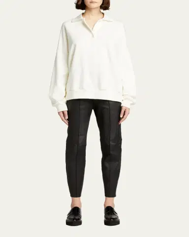 Sprwmn High-Waist Leather Joggers | Thumbnail 2 Sprwmn High-Waist Leather Joggers | Thumbnail 2