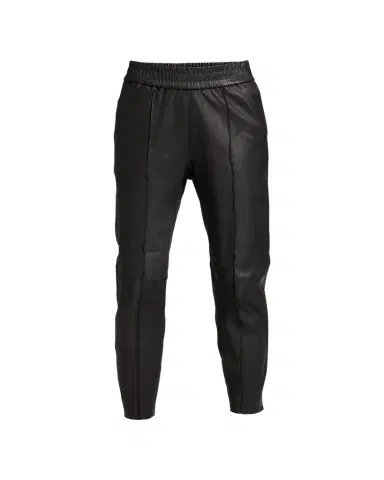 Sprwmn High-Waist Leather Joggers | Thumbnail 1 Sprwmn High-Waist Leather Joggers | Thumbnail 1
