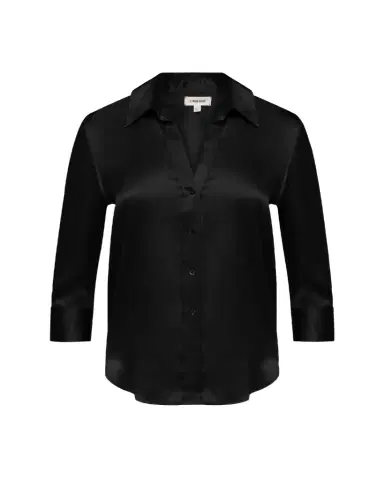 L'Agence Dani Silk Satin 3/4-Sleeve Button-Down Blouse | Thumbnail 1 L'Agence Dani Silk Satin 3/4-Sleeve Button-Down Blouse | Thumbnail 1