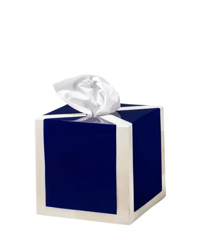 LADORADA Ink Blue & Bone Tissue Box