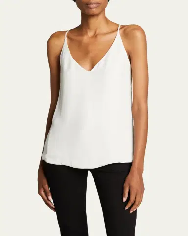 L'AGENCE Gabriella Silk V-Neck Tank | Thumbnail 7