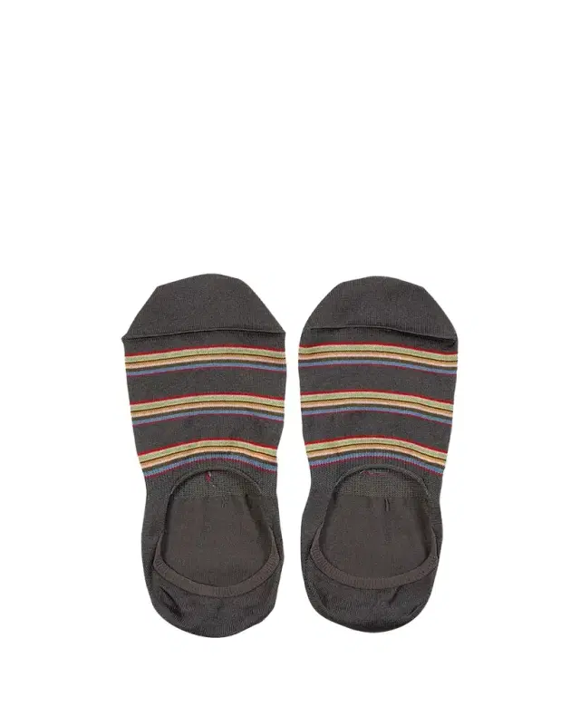 Men's Multiblock No-Show Socks w/ Heel Grips