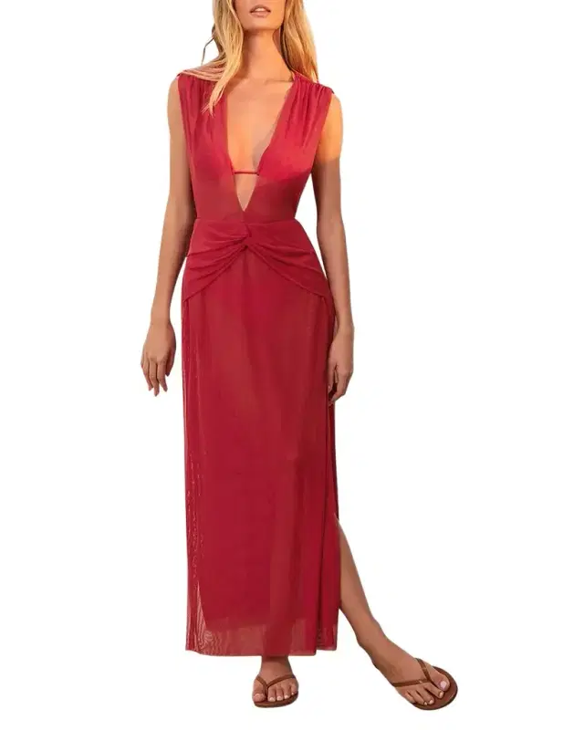 Solid Cindy Maxi Dress Coverup