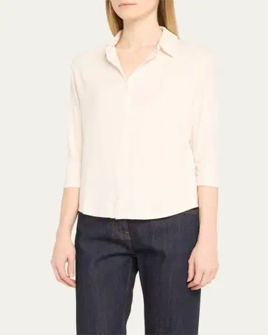 Majestic Filatures Soft Touch Semi-Relaxed Button-Front Shirt | Thumbnail 4 Majestic Filatures Soft Touch Semi-Relaxed Button-Front Shirt | Thumbnail 4