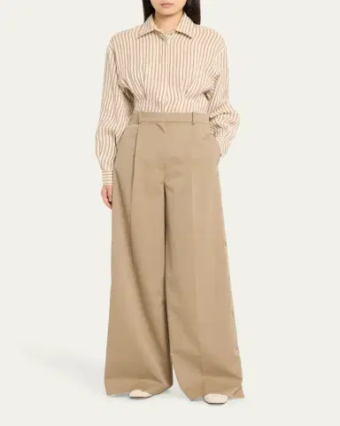 Max Mara Eritrea Darted Striped Flax Shirt | Thumbnail 2