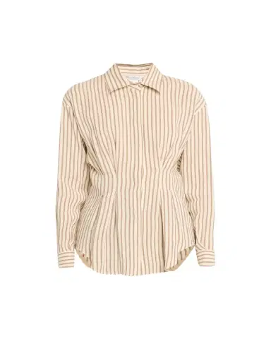 Max Mara Eritrea Darted Striped Flax Shirt | Thumbnail 1