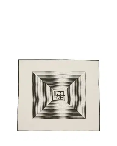 TOTEME Centered Monogram Silk Square Scarf | Thumbnail 1 TOTEME Centered Monogram Silk Square Scarf | Thumbnail 1