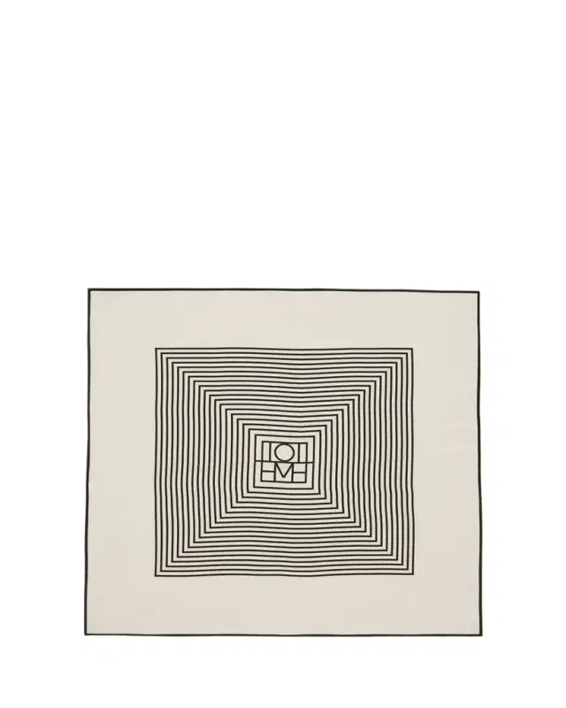 Toteme Centered Monogram Silk Square Scarf