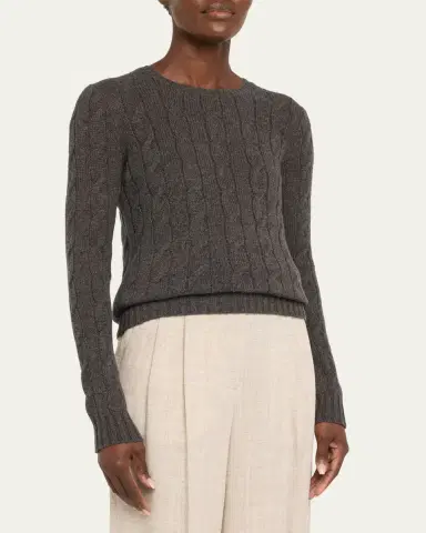 Ralph Lauren Collection Classic Cable Cashmere Sweater | Thumbnail 4