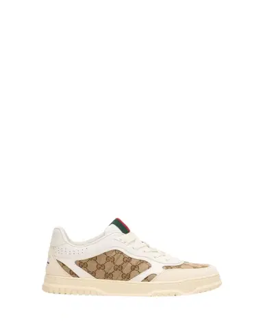 Gucci Men's Re-Web GG Supreme Canvas and Leather Sneakers | Thumbnail 1 Gucci Men's Re-Web GG Supreme Canvas and Leather Sneakers | Thumbnail 1