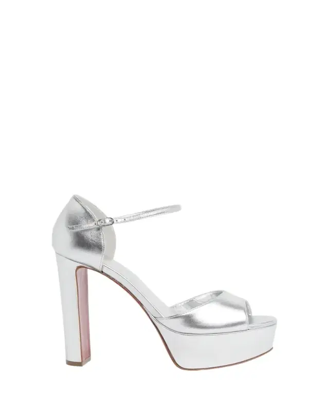 130mm Sandaloo Metallic Platform Sandals