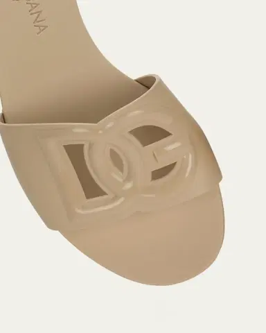 Dolce & Gabbana Cut-Out DG Rubber Sandals | Thumbnail 4