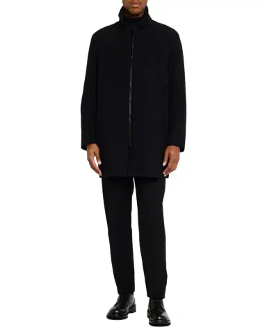 Giorgio Armani Men's Crepe Wool Topcoat | Thumbnail 1