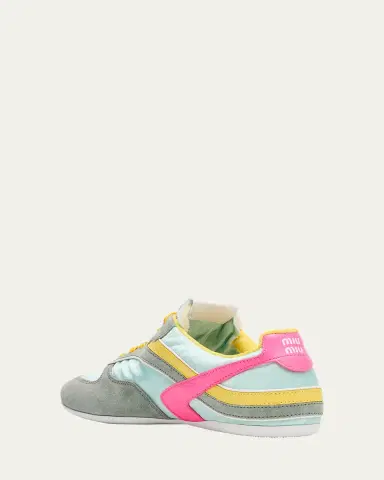 Miu Miu Colorblock Nylon Tech Runner Sneakers | Thumbnail 8