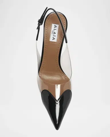 Alaïa Coeur Clear Patent Heart-Toe Slingback Pumps | Thumbnail 3