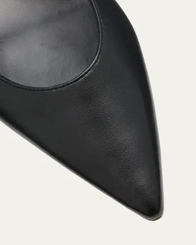 Manolo Blahnik Gala Lambskin Point-Toe Ballerina Flats | Thumbnail 4
