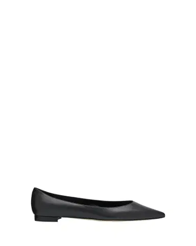 Manolo Blahnik Gala Lambskin Point-Toe Ballerina Flats | Thumbnail 1