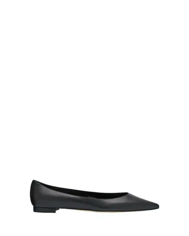 Gala Lambskin Point-Toe Ballerina Flats