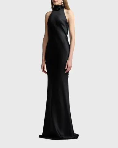 Ralph Lauren Collection Chilton Stretch Satin Evening Dress | Thumbnail 3