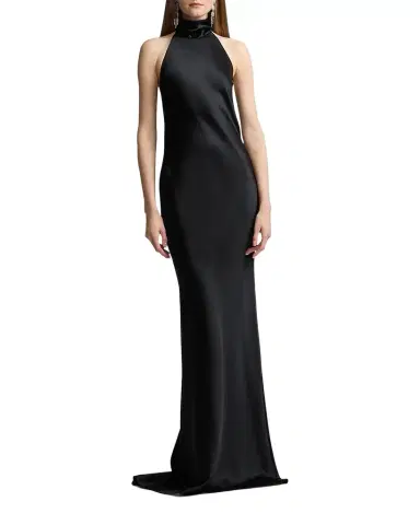 Ralph Lauren Collection Chilton Stretch Satin Evening Dress | Thumbnail 1