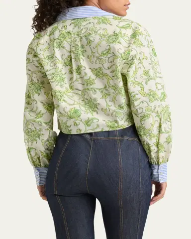Cinq à Sept Mariana Long-Sleeve Ivy Paisley Top | Thumbnail 3 Cinq à Sept Mariana Long-Sleeve Ivy Paisley Top | Thumbnail 3