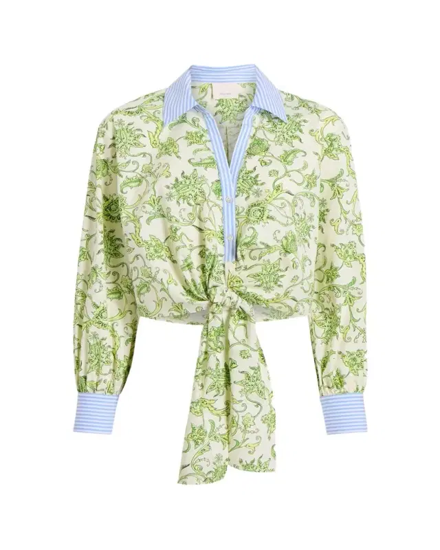 Mariana Long-Sleeve Ivy Paisley Top