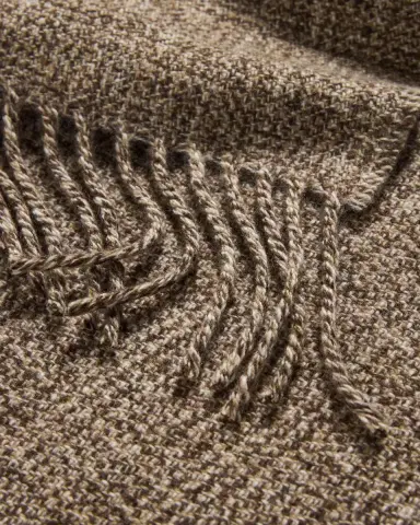Loro Piana Men's Mouline Tweed Cashmere Scarf | Thumbnail 4