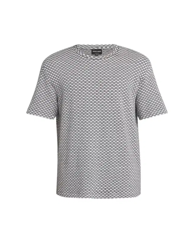 Giorgio Armani Men's Square Jersey Jacquard T-Shirt