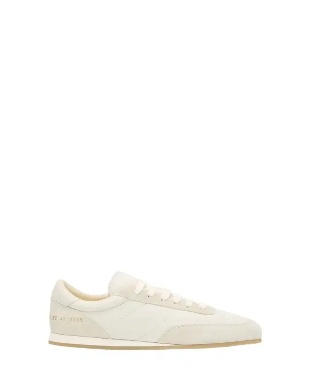 Minimal Leather And Suede Low-Top Runner Sneakers