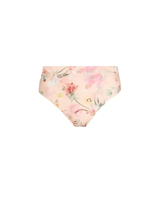 Lily Flower High-Waist Bikini Bottoms