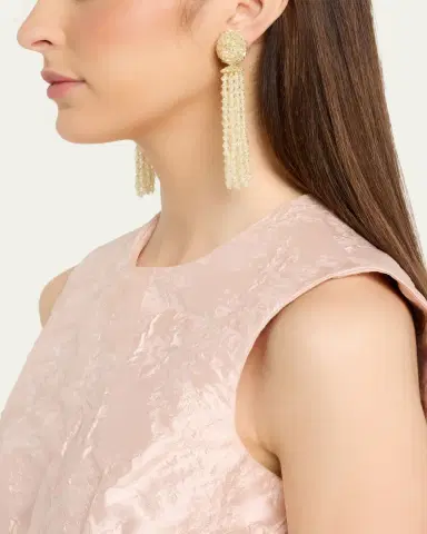 Oscar de la Renta Long Tassel Earrings | Thumbnail 2 Oscar de la Renta Long Tassel Earrings | Thumbnail 2