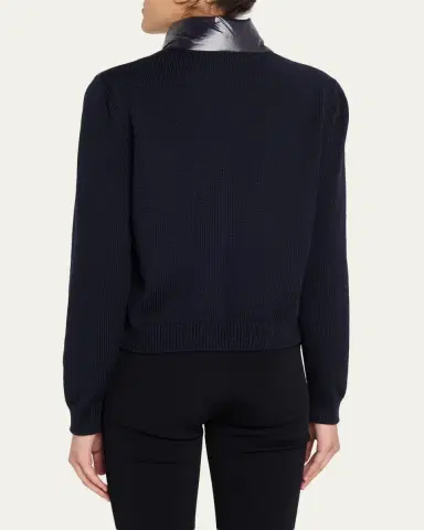 Moncler Padded Zip-Up Wool Cardigan | Thumbnail 3 Moncler Padded Zip-Up Wool Cardigan | Thumbnail 3