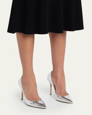 Gianvito Rossi 105mm Gianvito Metallic Leather Pumps | Thumbnail 2