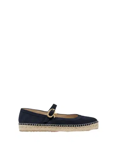 Gianvito Rossi Suede Mary Jane Ballerina Espadrilles | Thumbnail 1