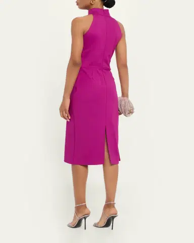 Chiara Boni La Petite Robe Sequin Floral Applique Halter Midi Dress | Thumbnail 3 Chiara Boni La Petite Robe Sequin Floral Applique Halter Midi Dress | Thumbnail 3