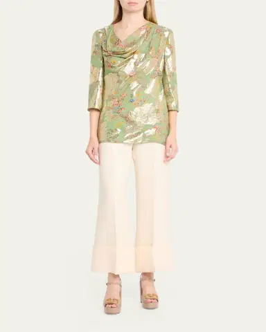 Valentino Garavani High-Rise Satin Straight-Leg Trousers | Thumbnail 2 Valentino Garavani High-Rise Satin Straight-Leg Trousers | Thumbnail 2