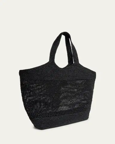 Saint Laurent Icare Medium Crochet Raffia Tote Bag | Thumbnail 3 Saint Laurent Icare Medium Crochet Raffia Tote Bag | Thumbnail 3