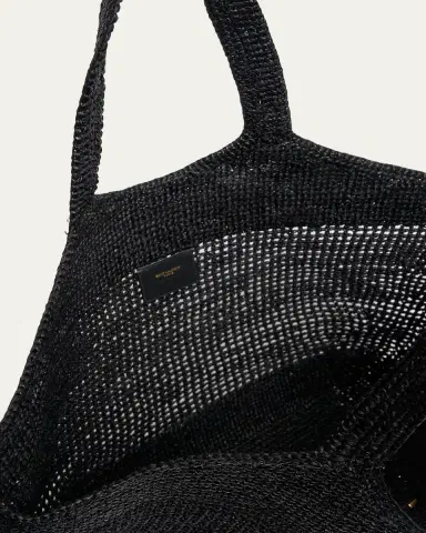 Saint Laurent Icare Medium Crochet Raffia Tote Bag | Thumbnail 4 Saint Laurent Icare Medium Crochet Raffia Tote Bag | Thumbnail 4