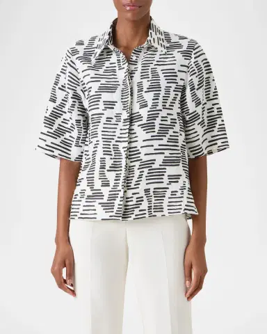 Akris Dance Movements Linen Toile Blouse | Thumbnail 3 Akris Dance Movements Linen Toile Blouse | Thumbnail 3