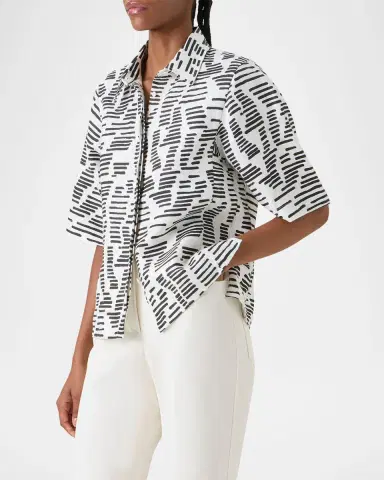 Akris Dance Movements Linen Toile Blouse | Thumbnail 5 Akris Dance Movements Linen Toile Blouse | Thumbnail 5