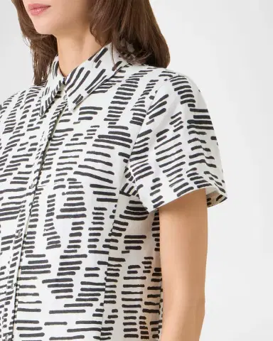 Akris Dance Movements Linen Toile Polo Dress | Thumbnail 3 Akris Dance Movements Linen Toile Polo Dress | Thumbnail 3